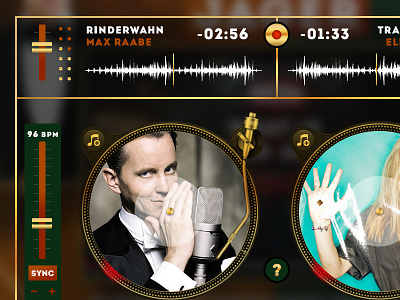 UI brown dj dropdown gold input mask mix music search sound ui volume website