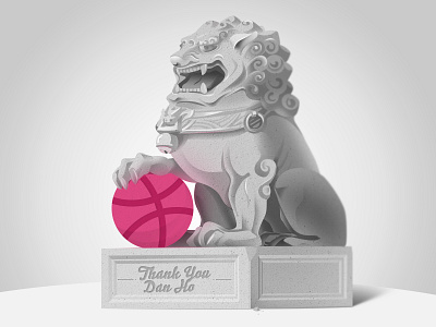 Stonelion ball debuts dribbble frishtshot hello invitation lion