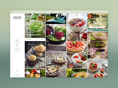 Gullvy Blog Theme blog food sidebar theme ui ux wordpress