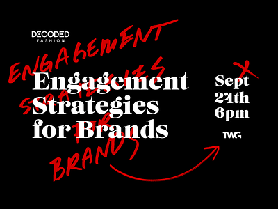 Decoded Fashion Sept 24th Poster branding elegant engagement event fashion marker marketing poster retail sophisticated strategy technology