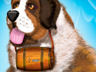 Saint Bernard connexion dog saint bernard swiss usb whoof !