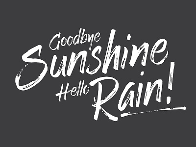 Hello Rain bezier curves brush brushscript calligraphy clothing hand lettering lettering skate surf typography vector