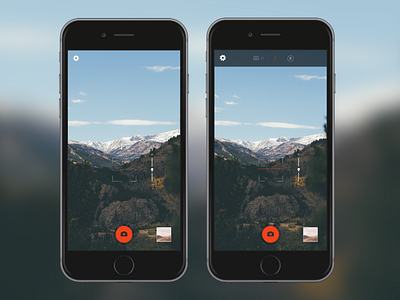 Experiment: Camera UI w/horizon Level camera ios iphone mobile portrait ui ux