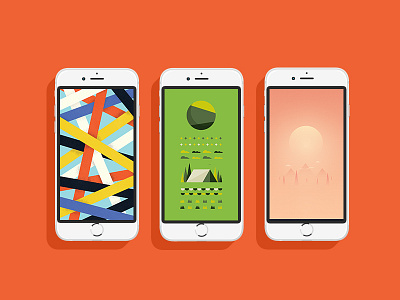 Free Wallpapers flat free illustration iphone ui ux vector wallpaper