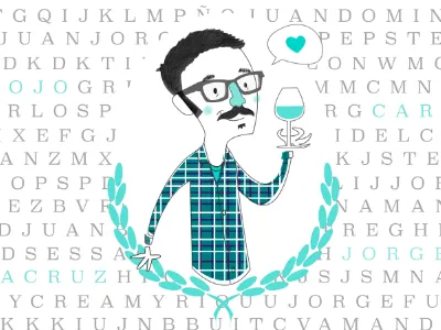 Wine Label amycreamy cartoon draw duotono illustration photoshop turquoise