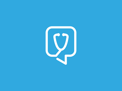 Stethoscope + Dialog Box ali dialog box doctor effendy health logo medical platform speech bubble stethoscope