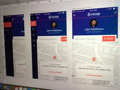 Location Map application location map mobile search tag ui ux