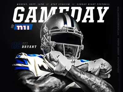 Dallas Cowboys Gameday Cover dallas cowboys dez bryant football nfl ny giants tony romo