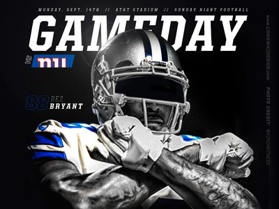Dallas Cowboys Gameday Cover dallas cowboys dez bryant football nfl ny giants tony romo