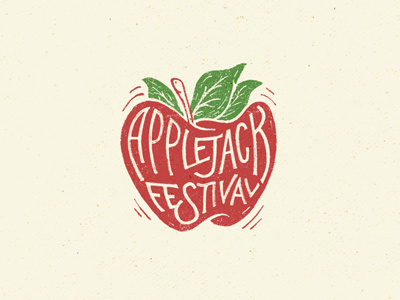 Applejack Festival Logo applejack festival apples design illustration joe horacek lettering little mountain print shoppe logo nebraska nebraska city screen printing typography