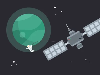 Space Apps Elements astronaut black explore planet space stars station void
