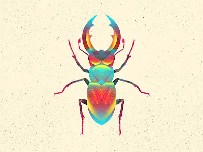 Beatle Juice beetle bug color design illustration isyoujuicedup