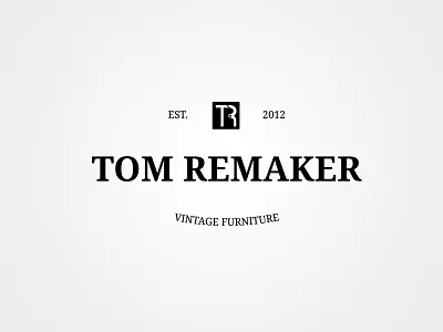 Tom Remaker logo brand craft logo vintage furniture