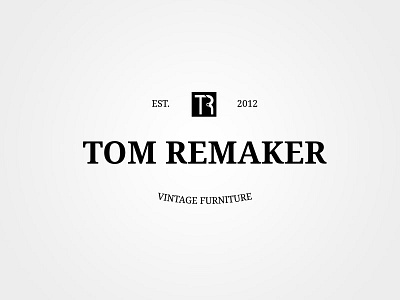 Tom Remaker logo brand craft logo vintage furniture