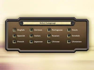 UI Element Challenge -- Day 056 Language Selector daily challenge game language language select selector ui ui design