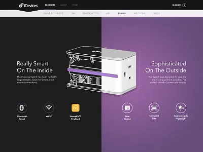 iDevices Switch Design homekit ui ux web design