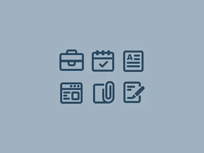 Office Icons attachment banner design edit events flat icons interface jobs office simple ui
