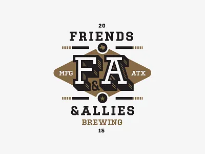 Branding beer craft beer friends and allies lockup type