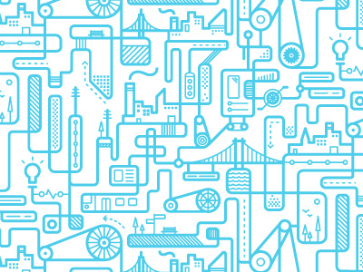 City Pattern city illustration pattern wallpaper