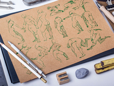 Sketch Book v14 drawing everydaypractice gesture graphicburger mockup sketchbook suckless