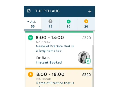 Filter by Tabs android design ios layout locum material medical sketch tab ui ux