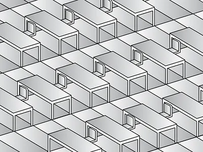 Office 2d flat gradient illustration