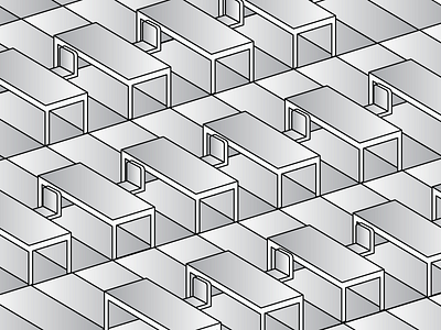 Office 2d flat gradient illustration
