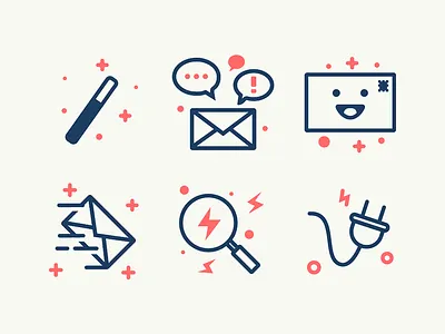 Front Website Icons icons letter magic mail plugin search smile stars