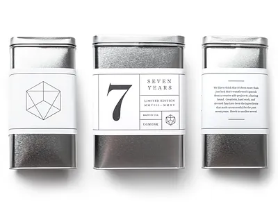 7th Tin Detail heptahedron metal packaging seven tin ugmonk