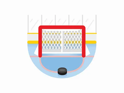 Hockey Net illustration design hockey ice illustration logo net puck sports sports logo vector web webdesign