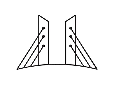 Portland Metro Mark bridge line logo mark pipe band portland