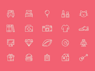 Category Icon Set camera cat category creative market icon icon set lines playoff procrastinate product robot xprocrastinationcontest