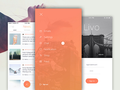 Livo Freebie app kit livo market me photoshop sketch ui ux website