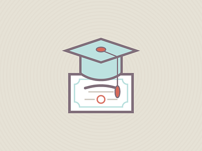 The tDPT Dilemma cap college diploma education flat icon illustration line school university vector webpt