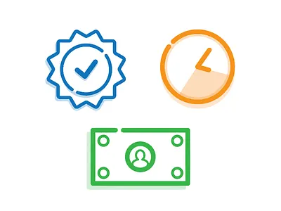 Line Illustrations approve clock illustration line minimal money