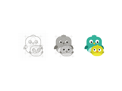 my baby logs logo baby bird illustration logo