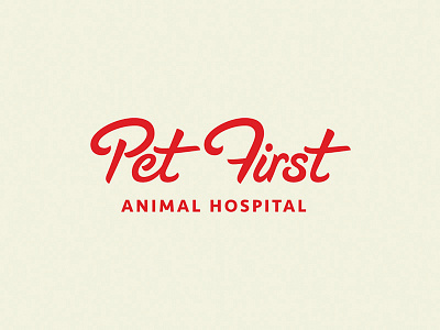 Pet First Ver2 identity lettering logo script vintage
