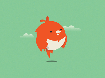 Vinny Testabirdy apple head bird clouds parrotbill pudgey round simple sparrow