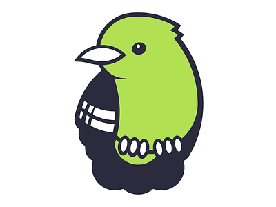 Iora Logo bird circles cute green iora logo round