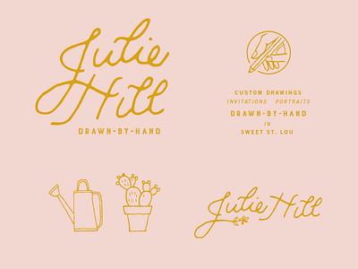 Julie Hill -- brand assets brand branding cmyf drawing handdrawn icon identity logo specimen