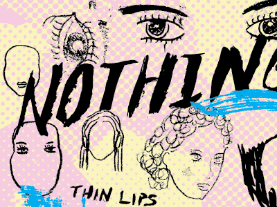 NOTHING illustration lettering nothing paintbrush typography