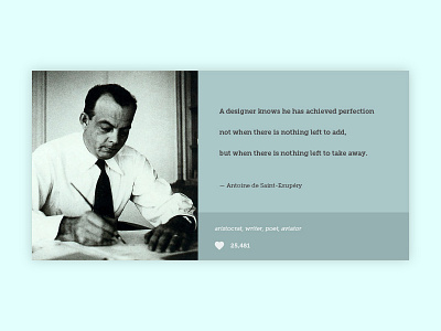 Day 007 - Author Quote author interface minimal quote typography ui ux widget