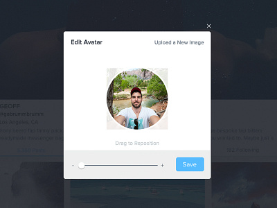Edit Modal avatar clean edit modal product simple