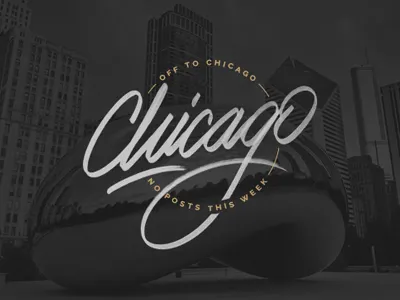 Chicago chicago design hand drawn lettering script type typography