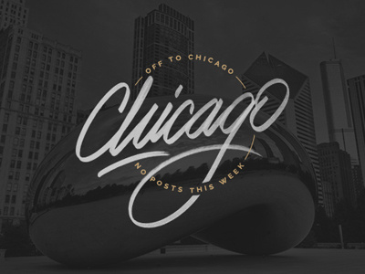 Chicago chicago design hand drawn lettering script type typography