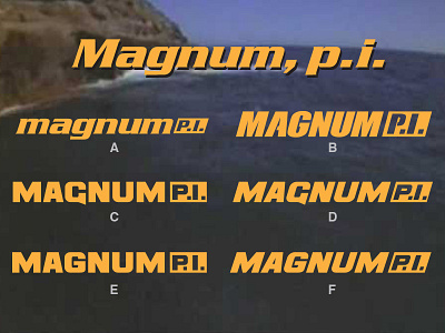 Magnum P.I. Logo Redesign beach logo orange redesign show tv typography