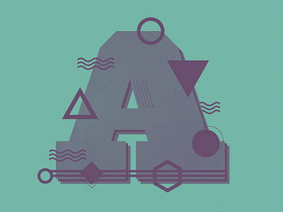 A abstract geometric lettering shape type