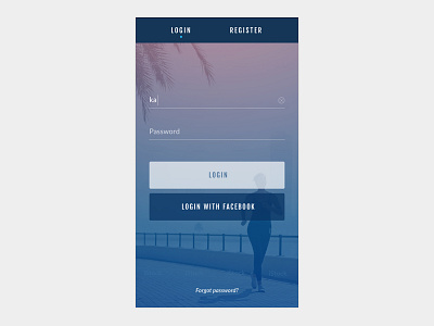 Login account app fitness form login signup ui