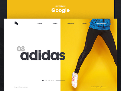 Endoestri agency e commerce homepage minimalist shop simple store ui web design yellow