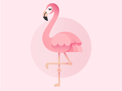 Flamingo animal flamingo pink shapes wip